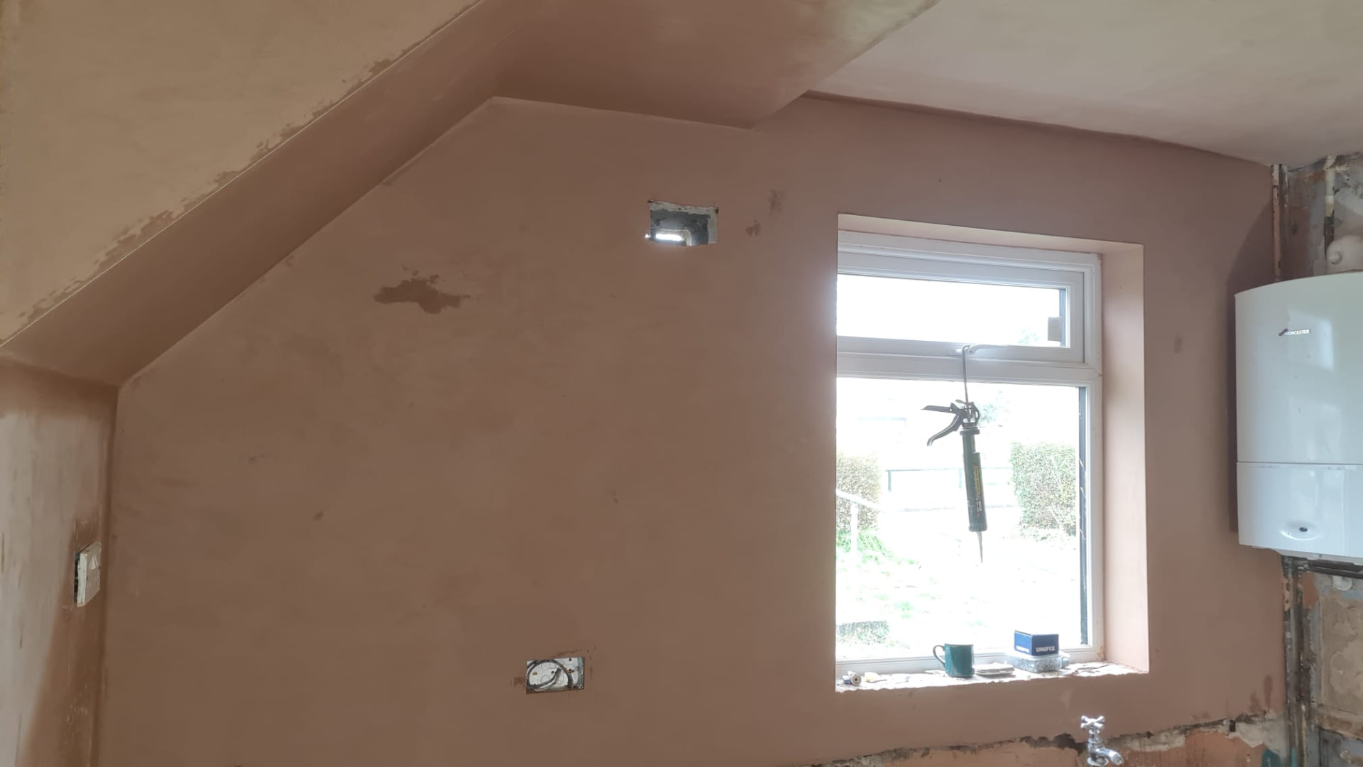 Kitchen stripped back to brick and rebuilt in gloss cashmere — step 6