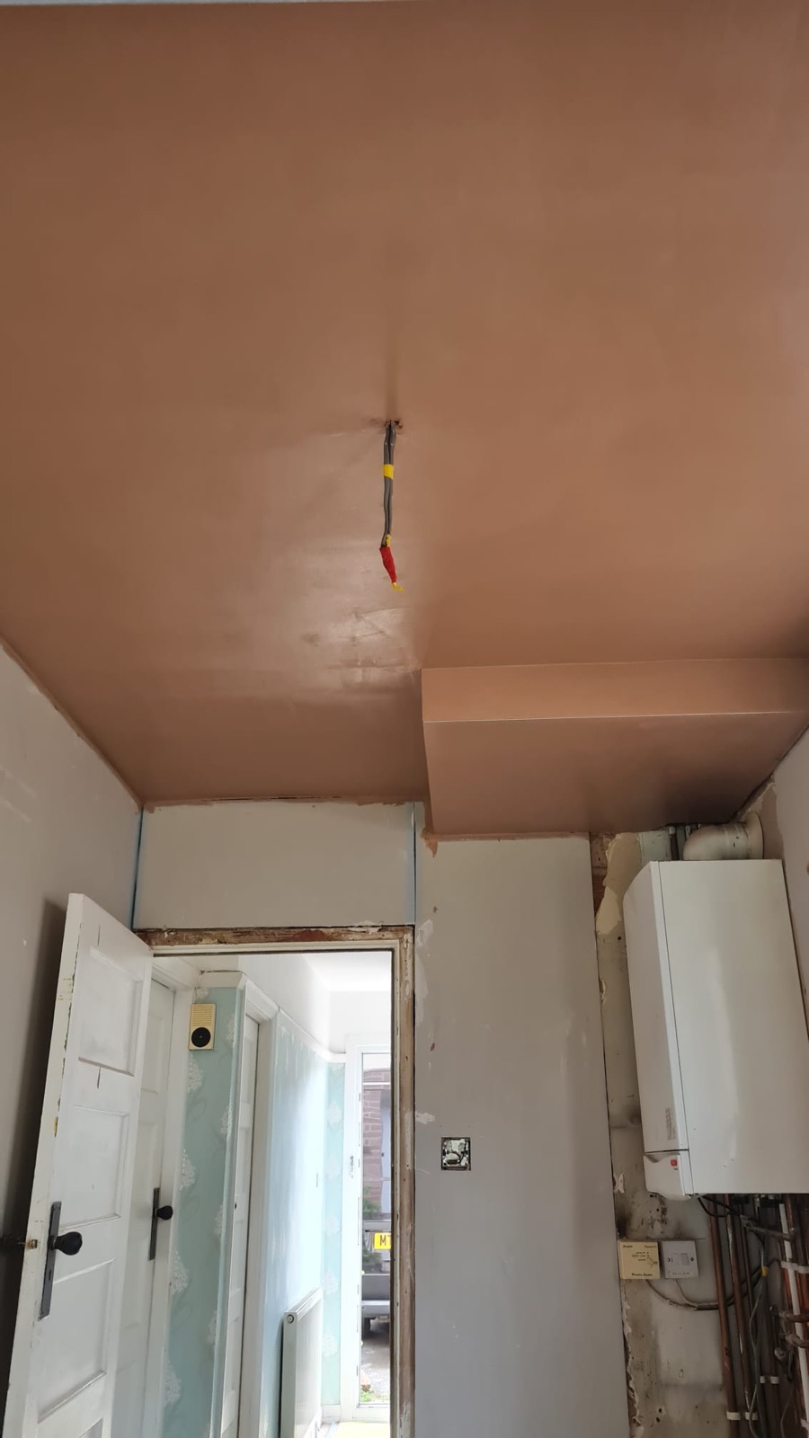 Sage galley kitchen, rebuilt from bare brick — step 10
