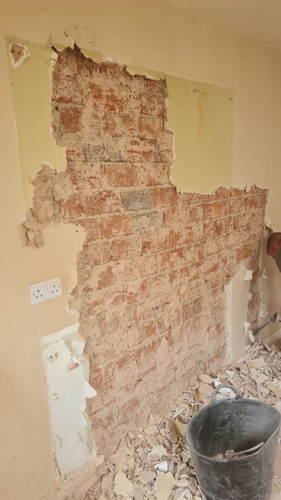 Sage galley kitchen, rebuilt from bare brick — step 3