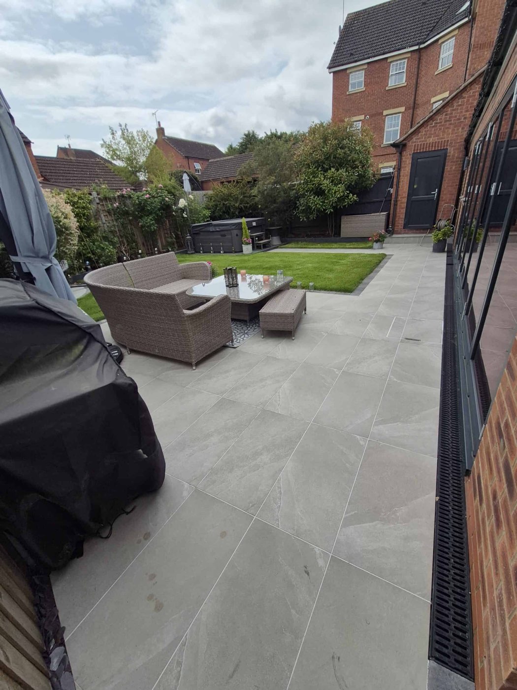 Patio and hot tub base